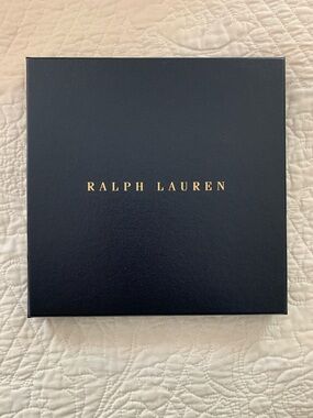 Ralph Lauren Navy Box with Gold Lettering